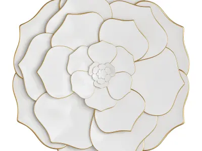 House of hampton Flower Metal Wall Decor 3D model