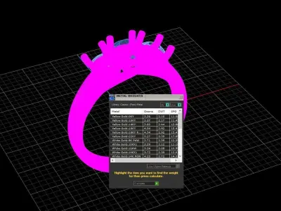 3 Gem comfort fit ring 3D print model