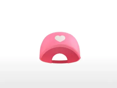 Pink Heart Cap 3D model