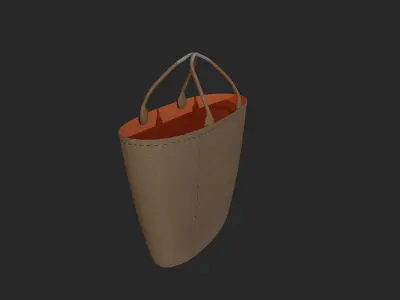 Beach Bag Plage Bag for Game Low-poly 3D model