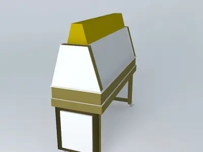desk with top Free 3D model