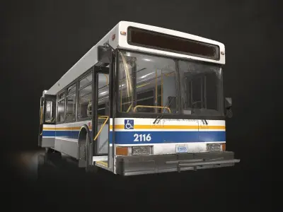 City Bus V1 Low-poly 3D model