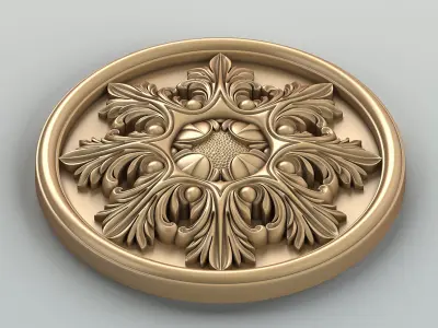 Round rosette 017 3D model