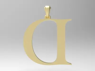 Alphabet Latin D 3D print model