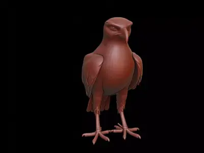 Hawk Animal Sculpture 3D print model