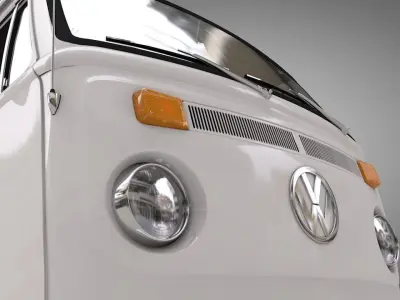 VOLKSWAGEN T2 PICKUP DOUBLE CAB 1974 3D model