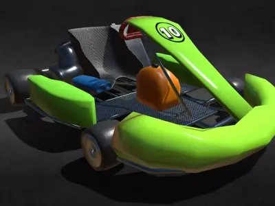 Kart 125cc  Low Poly Game Asset Low-poly 3D model