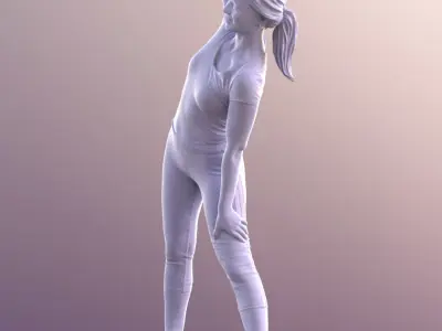Nadin 10754 - Stretching Girl Low-poly 3D model
