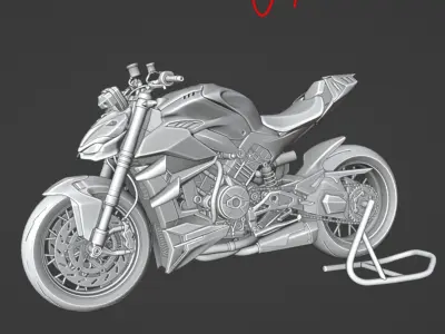 Streetfighter V4 Bike special edition Low-poly 3D model