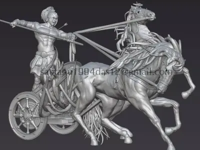 Roman Warrior 3d Print Model 3D print model