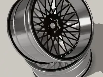 RC DRIFT CAR RIM 1 10 YABA KING MESH OFFSET -4 MM 3D print model