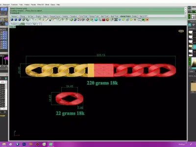 19mm Luxury Cuban Link Bracelet for Men 100a 3D print model