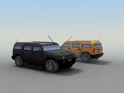 4x4 SUV Generic Low-poly 3D model
