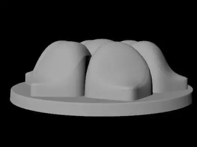 Central decor ornament for furniture 3D model 57