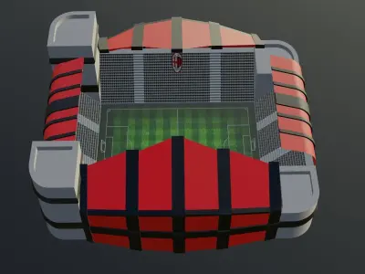 Football Stadium - Milan Low-poly 3D model