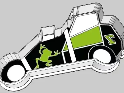 Midget Racing Car Cookie Cutter 3D print model