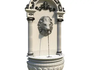Classic Wall Fountain 05 3D model