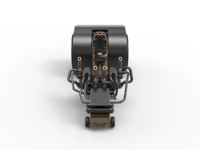 Twin-engined pulling tractor Scale 1 to 25 3D print model