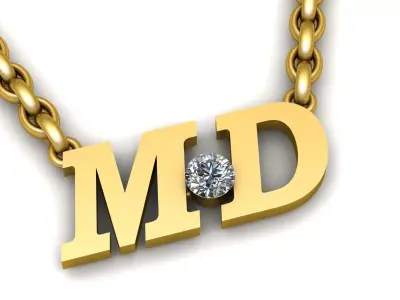 Alphabets Pendants 3d Printable Model 3D print model