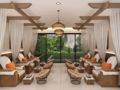 Foot spa interior design 3D model