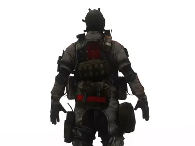 Special Forces Operator  Elite Military 3D Model Low-poly 3D model