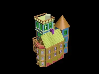 Medieval House 38 3D print model 3D model