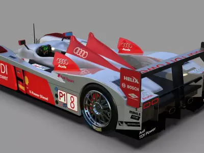 Audi R-10 TDI 24 Lemans 2010 3D model
