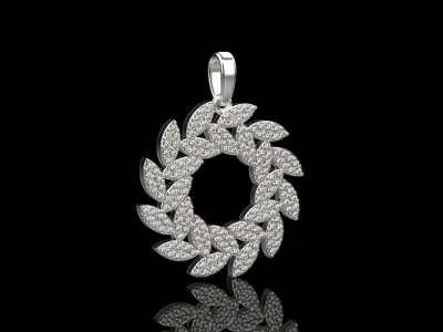 flower leaf pendant model 296 3D print model