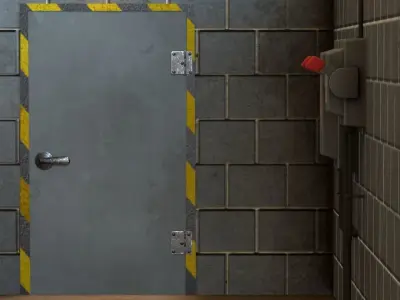 Black Mesa Scene interior 3d model Low-poly 3D model