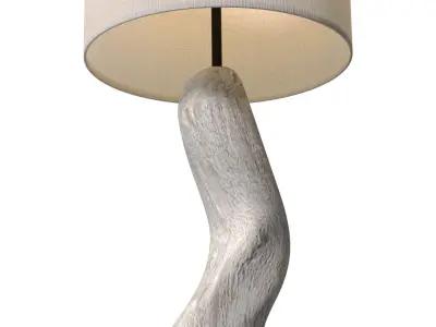 Floor lamp plaster Sculptural Scandinavian Wabi-Sabi Design  3D model