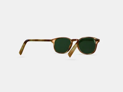 Downing Sunglasses in English Oak Low-poly 3D model