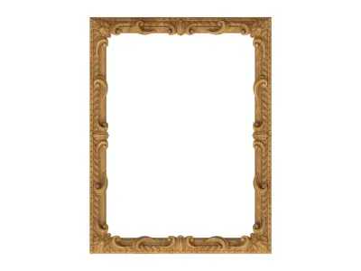 Carved picture frame STL 3D model 57