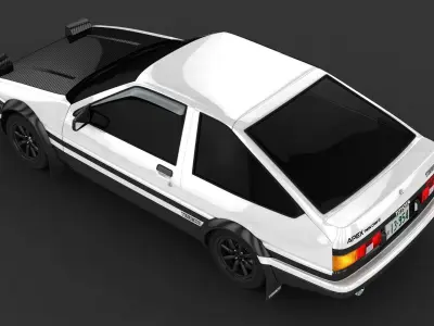 Toyota AE 86 initialD 3D final version 3D model