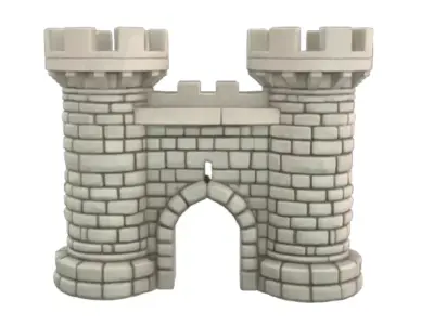 Fortress Keep  Free low-poly 3D model
