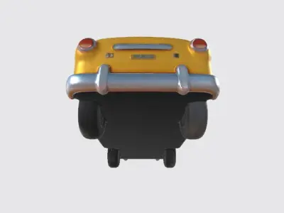 Low poly Taxi car Low-poly 3D model