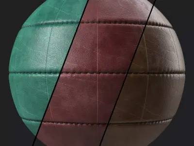 Leather Materials 30- Stitched Leather By Sbsar  Texture