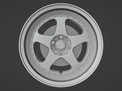 Rays Nismo LMGT2 - 3 Piece Wheels - Game Ready Low-poly 3D model