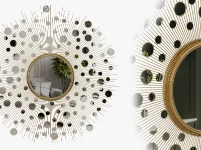 Kiara Rain Drops Mirror by safavieh 3D model