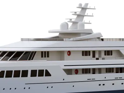 Wooden Model Boat Ship 3D model