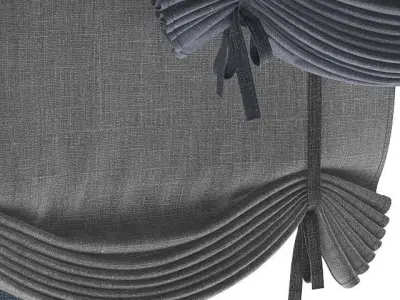 Roman blinds set 14 3D model