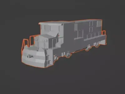 Classic Train engine 3D model