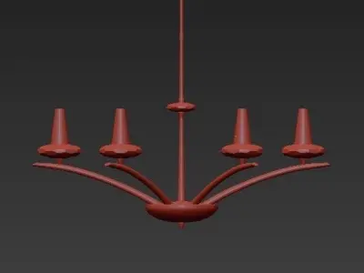 Dubai chandelier with four lights 3D model