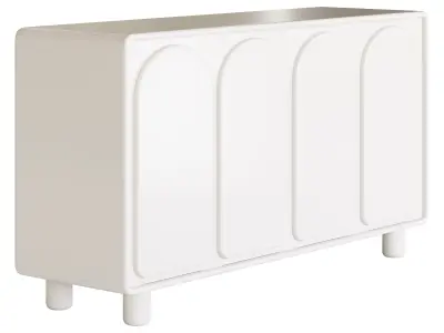 Living Room White Sideboard 3D model