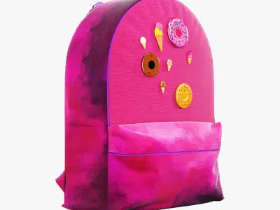 decorative set pink 3D model