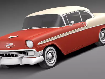 Chevrolet Bel Air hardtop coupe 1956 3D model