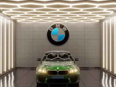 garage light scene 3D model