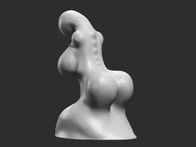 female modern sculpture 3D print model 103 3D print model