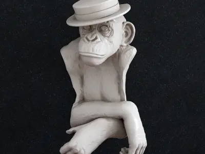 Monkey Lamp Wall Decor 3D print model