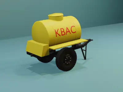 kvass barrel 3D model