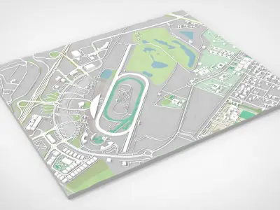 Meydan racecourse Dubai UAE 3D model